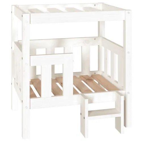 Krevet za pse bijeli 65,5x50,5x70 cm od masivne borovine - Bijela 65.5 x 50.5 x 70 cm Cijena