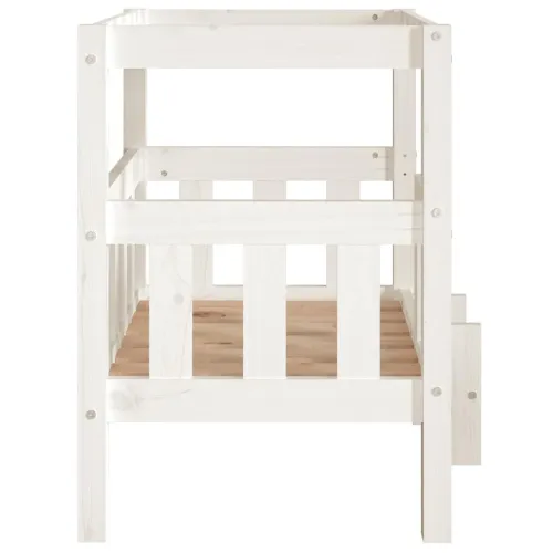 Krevet za pse bijeli 65,5x50,5x70 cm od masivne borovine - Bijela 65.5 x 50.5 x 70 cm Cijena