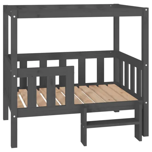 Krevet za pse sivi 95,5x73,5x90 cm od masivne borovine - Siva 95.5 x 73.5 x 90 cm Cijena