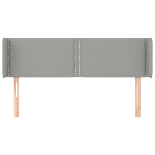 Uzglavlje s ušima svjetlosivo 147x16x78/88 cm od tkanine - Svjetlosiva 147 x 16 x 78/88 cm Cijena