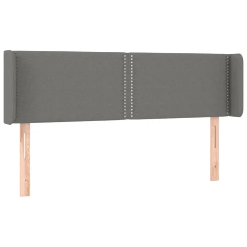 Uzglavlje s ušima tamnosivo 147x16x78/88 cm od tkanine - Tamno siva 147 x 16 x 78/88 cm Cijena