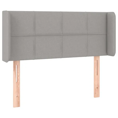 Uzglavlje s ušima svjetlosivo 83x16x78/88 cm od tkanine - Svjetlosiva 83 x 16 x 78/88 cm Cijena