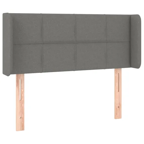 Uzglavlje s ušima tamnosivo 83x16x78/88 cm od tkanine - Tamno siva 83 x 16 x 78/88 cm Cijena