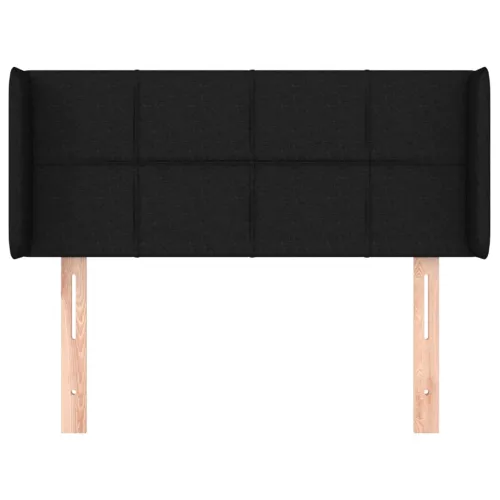 Uzglavlje s ušima crno 93x16x78/88 cm od tkanine - Crna 93 x 16 x 78/88 cm Cijena
