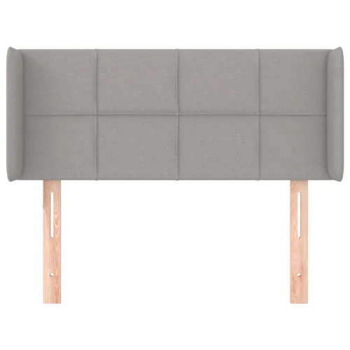 Uzglavlje s ušima svjetlosivo 103x16x78/88 cm od tkanine - Svjetlosiva 103 x 16 x 78/88 cm Cijena