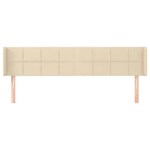 Uzglavlje s ušima krem 203x16x78/88 cm od tkanine - Krema 203 x 16 x 78/88 cm Cijena