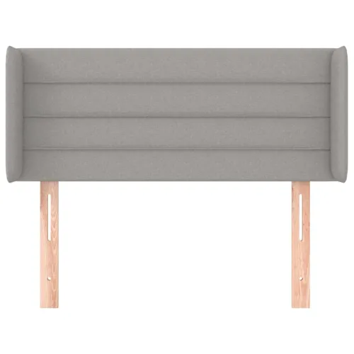Uzglavlje s ušima svjetlosivo 83x16x78/88 cm od tkanine - Svjetlosiva 83 x 16 x 78/88 cm Cijena