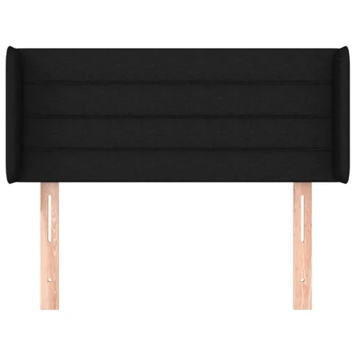 Uzglavlje s ušima crno 83x16x78/88 cm od tkanine - Crna 83 x 16 x 78/88 cm Cijena