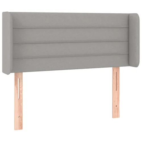 Uzglavlje s ušima svjetlosivo 93x16x78/88 cm od tkanine - Svjetlosiva 93 x 16 x 78/88 cm Cijena