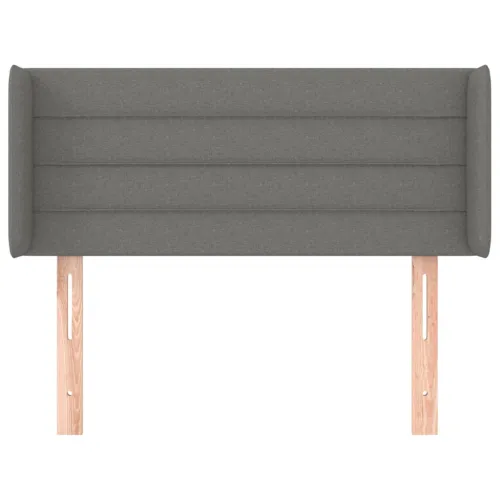 Uzglavlje s ušima tamnosivo 93x16x78/88 cm od tkanine - Tamno siva 93 x 16 x 78/88 cm Cijena