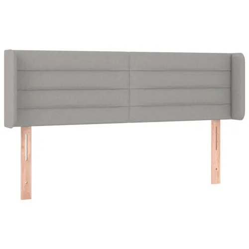 Uzglavlje s ušima svjetlosivo 147x16x78/88 cm od tkanine - Svjetlosiva 147 x 16 x 78/88 cm Cijena