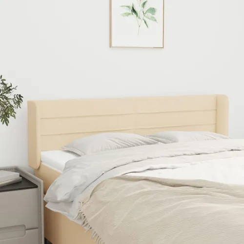 Uzglavlje s ušima krem 147x16x78/88 cm od tkanine - Krema 147 x 16 x 78/88 cm Cijena