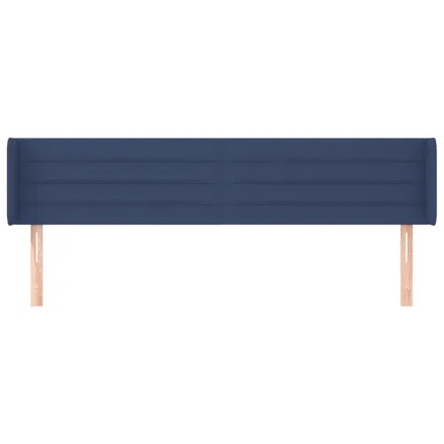 Uzglavlje s ušima plavo 183x16x78/88 cm od tkanine - Plava 183 x 16 x 78/88 cm Cijena