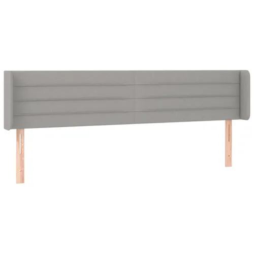 Uzglavlje s ušima svjetlosivo 203x16x78/88 cm od tkanine - Svjetlosiva 203 x 16 x 78/88 cm Cijena