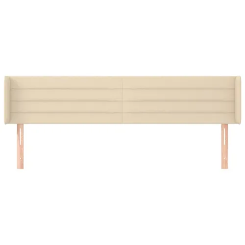 Uzglavlje s ušima krem 203x16x78/88 cm od tkanine - Krema 203 x 16 x 78/88 cm Cijena