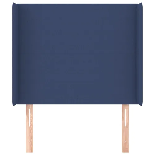 Uzglavlje s ušima plavo 83x16x118/128 cm od tkanine - Plava 83 x 16 x 118/128 cm Cijena