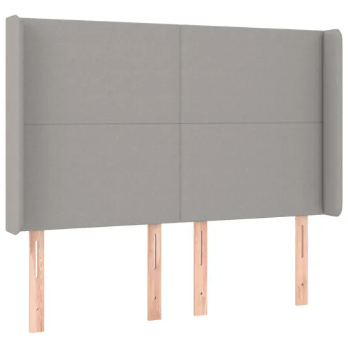 Uzglavlje s ušima svjetlosivo 147x16x118/128 cm od tkanine - Svjetlosiva 147 x 16 x 118/128 cm Cijena