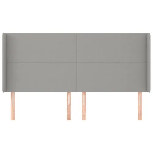 Uzglavlje s ušima svjetlosivo 163x16x118/128 cm od tkanine - Svjetlosiva 163 x 16 x 118/128 cm Cijena