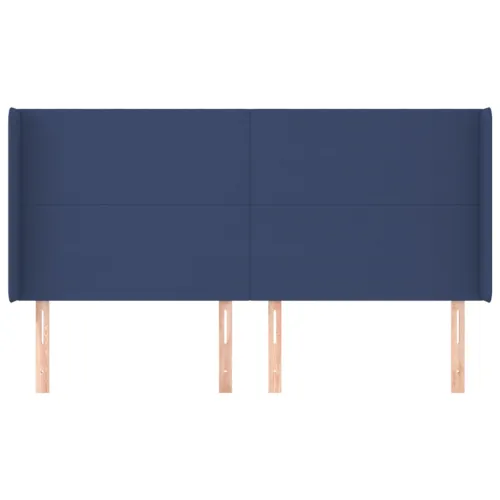 Uzglavlje s ušima plavo 163x16x118/128 cm od tkanine - Plava 163 x 16 x 118/128 cm Cijena