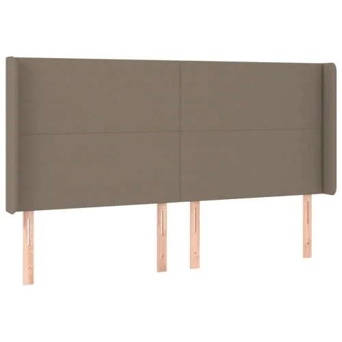 Uzglavlje s ušima smeđesivo 183x16x118/128 cm od tkanine - Sivo-smeđa 183 x 16 x 118/128 cm Cijena