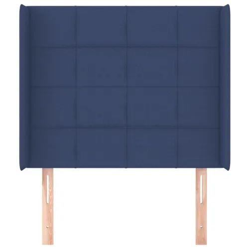 Uzglavlje s ušima plavo 83x16x118/128 cm od tkanine - Plava 83 x 16 x 118/128 cm Cijena