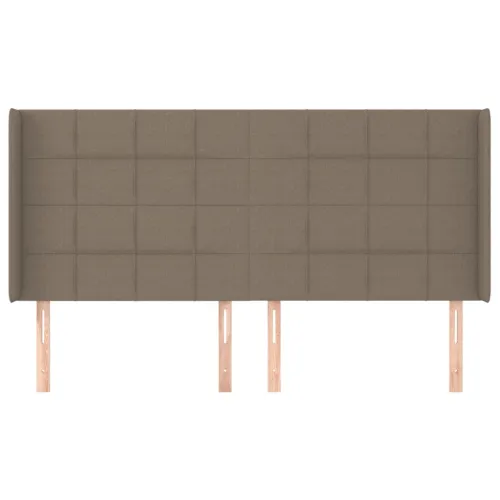 Uzglavlje s ušima smeđesivo 183x16x118/128 cm od tkanine - Sivo-smeđa 183 x 16 x 118/128 cm Cijena
