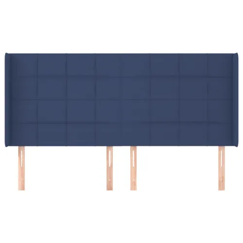 Uzglavlje s ušima plavo 203x16x118/128 cm od tkanine - Plava 203 x 16 x 118/128 cm Cijena
