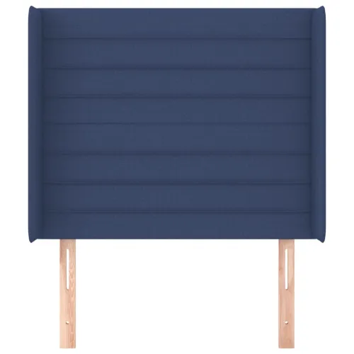 Uzglavlje s ušima plavo 93x16x118/128 cm od tkanine - Plava 93 x 16 x 118/128 cm Cijena
