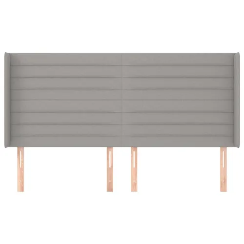 Uzglavlje s ušima svjetlosivo 163x16x118/128 cm od tkanine - Svjetlosiva 163 x 16 x 118/128 cm Cijena