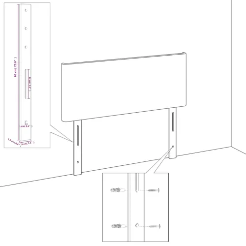 Uzglavlje s ušima tamnosmeđe 147x16x118/128 cm od tkanine - Tamno smeđa 147 x 16 x 118/128 cm 1 Tamno smeđa Cijena