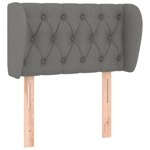 Uzglavlje s ušima tamnosivo 83x23x78/88 cm od tkanine - Tamno siva 83 x 23 x 78/88 cm Cijena