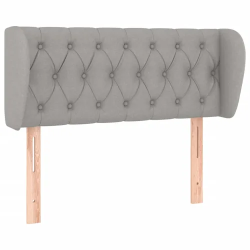 Uzglavlje s ušima svjetlosivo 93x23x78/88 cm od tkanine - Svjetlosiva 93 x 23 x 78/88 cm Cijena