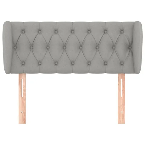 Uzglavlje s ušima svjetlosivo 93x23x78/88 cm od tkanine - Svjetlosiva 93 x 23 x 78/88 cm Cijena