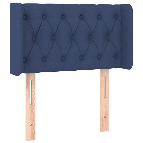 Uzglavlje s ušima plavo 83x16x78/88 cm od tkanine - Plava 83 x 16 x 78/88 cm Cijena