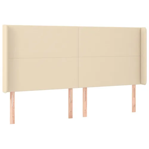 Uzglavlje s ušima krem 203x16x118/128 cm od tkanine - Krema 203 x 16 x 118/128 cm Cijena