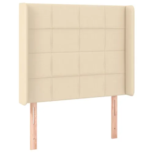 Uzglavlje s ušima krem 103x16x118/128 cm od tkanine - Krema 103 x 16 x 118/128 cm Cijena