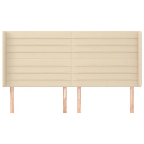 Uzglavlje s ušima krem 163x16x118/128 cm od tkanine - Krema 163 x 16 x 118/128 cm Cijena