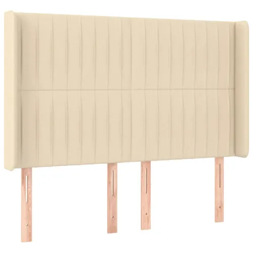 Uzglavlje s ušima krem 147x16x118/128 cm od tkanine - Krema 147 x 16 x 118/128 cm Cijena