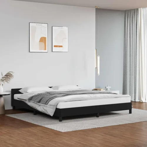 Okvir kreveta s uzglavljem bez madraca crni 180x200 cm - Crna 180 x 200 cm Cijena