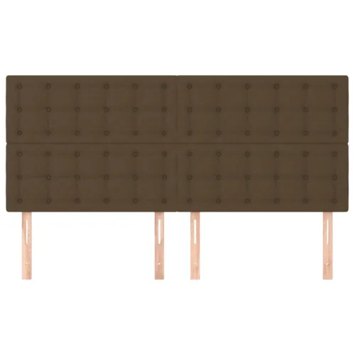 Uzglavlje tamnosmeđe 200x5x118/128 cm tkanina - Tamno smeđa 200 cm 1 Visoko Cijena