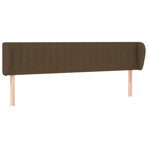 Uzglavlje s ušima tamnosmeđe 203x23x78/88 cm od tkanine - Tamno smeđa 203 x 23 x 78/88 cm Cijena