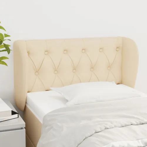 Uzglavlje s ušima krem 83x23x78/88 cm od tkanine - Krema 83 x 23 x 78/88 cm Cijena