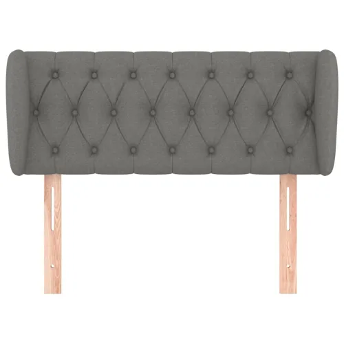 Uzglavlje s ušima tamnosivo 93x23x78/88 cm od tkanine - Tamno siva 93 x 23 x 78/88 cm Cijena