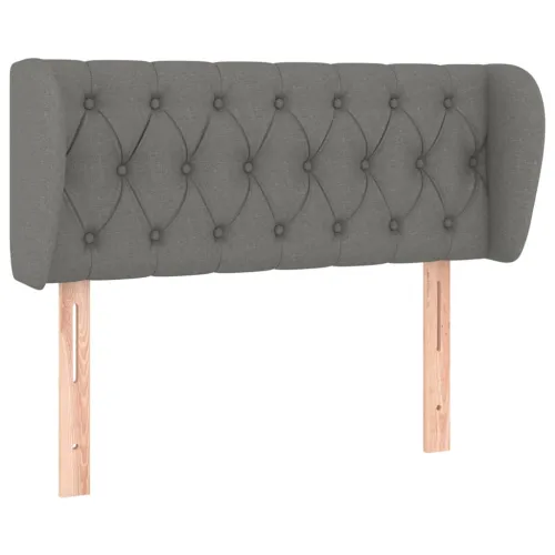 Uzglavlje s ušima tamnosivo 93x23x78/88 cm od tkanine - Tamno siva 93 x 23 x 78/88 cm Cijena