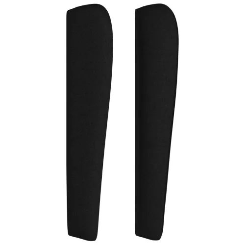 Uzglavlje s ušima crno 163x23x118/128 cm od tkanine - Crna 163 x 23 x 118/128 cm Cijena
