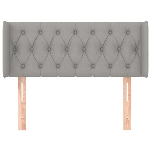Uzglavlje s ušima svjetlosivo 103x16x78/88 cm od tkanine - Svjetlosiva 103 x 16 x 78/88 cm Cijena