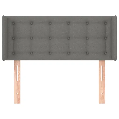 Uzglavlje s ušima tamnosivo 83x16x78/88 cm od tkanine - Tamno siva 83 x 16 x 78/88 cm Cijena