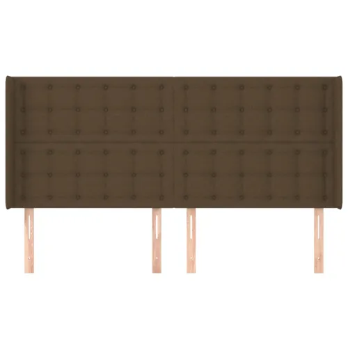 Uzglavlje s ušima tamnosmeđe 203x16x118/128 cm od tkanine - Tamno smeđa 203 x 16 x 118/128 cm 1 Tamno smeđa Cijena