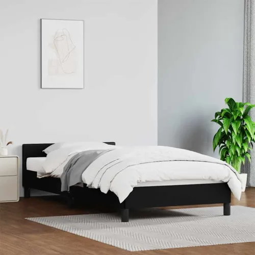 Okvir kreveta s uzglavljem bez madraca crni 100x200 cm - Crna 100 x 200 cm Cijena