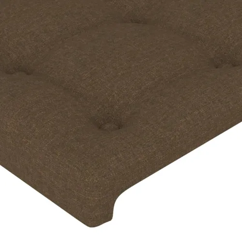 Okvir za krevet bez madraca tamnosmeđi 200x200 cm od tkanine - Tamno smeđa 200 x 200 cm gumbi Tamno smeđa Cijena